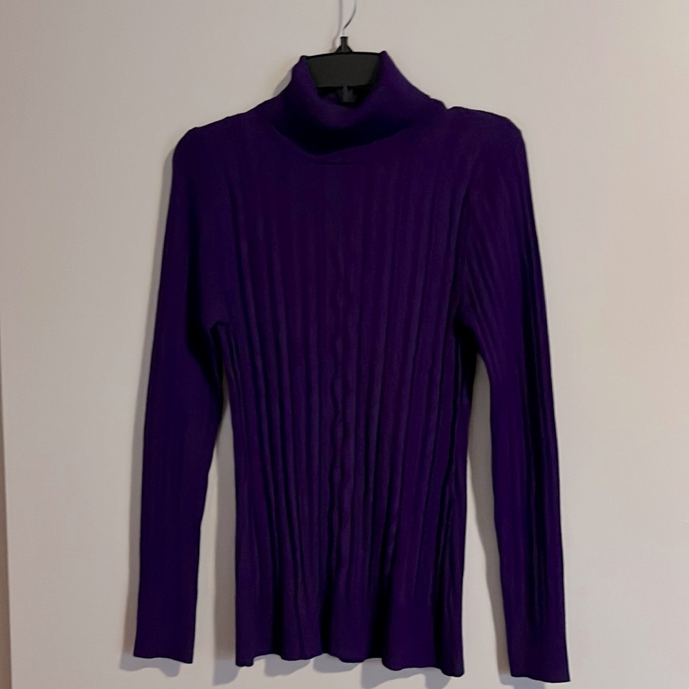 Carolyn Taylor Purple Turtleneck Sweater